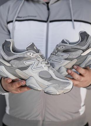 Серые кроссовки унисекс new balance 9060 grey х нью беланс 39