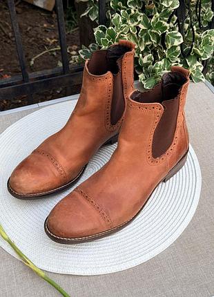 Шикарные кожаные коричневые челси 5th avenue 41р