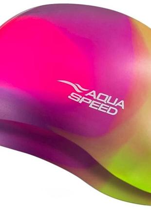 Шапочка для плавання aqua speed bunt 8840, мультиколор, osfm 113-32