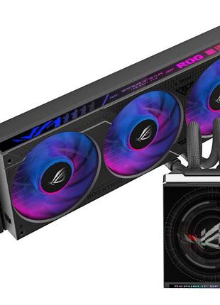 Система рідинного охолодження asus rog strix slc iv 360 argb lcd 5,08" ips 360 мм 2500 об/хв black (90rc01s1-b0eay0)