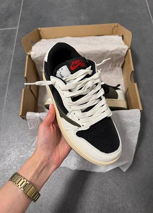 Nike air jordan 1 low x travis scott olive 3
