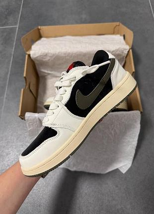 Nike air jordan 1 low x travis scott olive 4