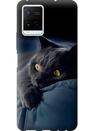 Чехол силиконовый на телефон vivo y21s дымчатый кот "825u-2550-58250"