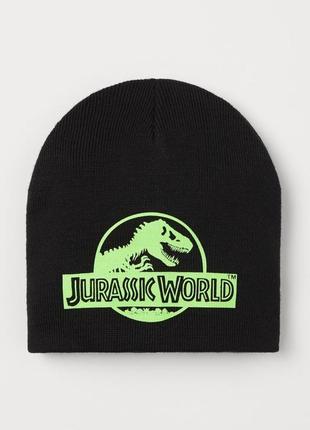 Зимова шапка h&m 110-128 см jurassic world тепла c динозавром