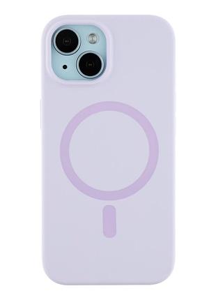 Чехол силиконовый glow silicone case с magsafe для iphone 15 защита от царапин light purple
