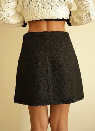 Тепла твідова спідниця zara 3