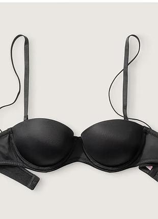 Бюстгальтер з пуш ап victoria's secret pink wear everywhere push-up strapless bra
