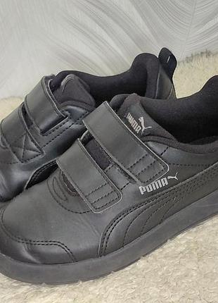 Кеди для підлітків puma чорні на липучках