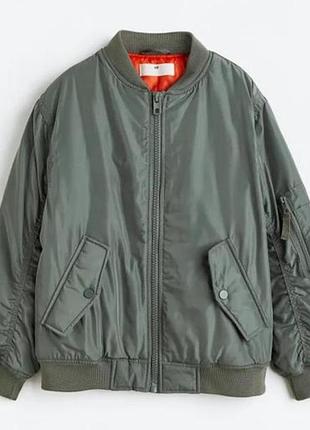 Куртка-бомбер h&m для хлопчика, хакі, демісезонна