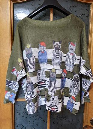 Бомбезная коита в принт котики р.l-xl