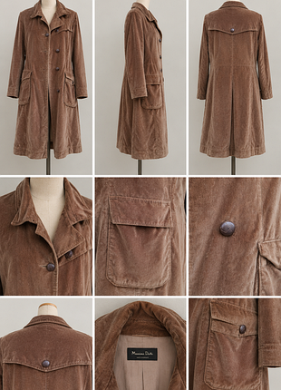 Винтажный велюровый тренч 
бренд massimo dutti 

p.s