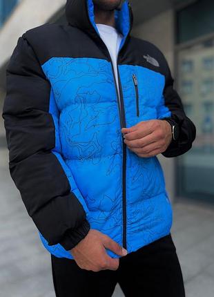 Пуховик the north face black/blue 2