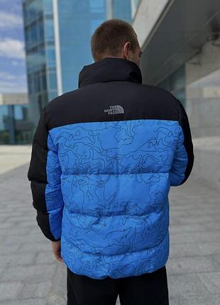 Пуховик the north face black/blue 3