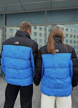 Пуховик the north face black/blue 5