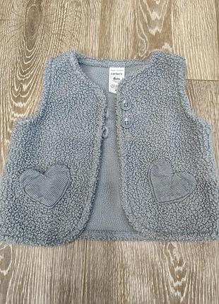 Комплект для дівчинки жилетка+боді carter's, 6 місяців 2
