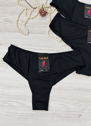 Трусики женские бразилиана с сеточкой на ягодицах от бренда lulola арт. 3983🎀