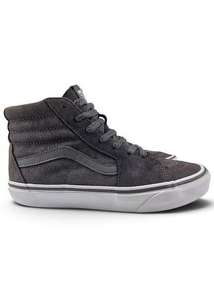 Высокие кеды vans sk8-hi с характерным серым замшевым верхом