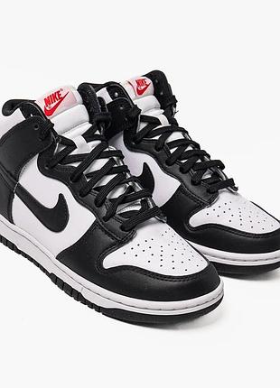 Nike dunk high ,,panda,,оригинальные высокие кроссовки