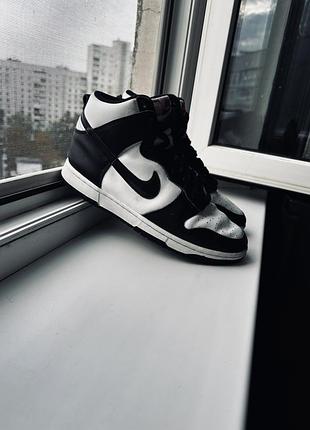 Nike dunk high ,,panda,,оригинальные высокие кроссовки 2