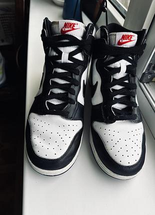 Nike dunk high ,,panda,,оригинальные высокие кроссовки 3