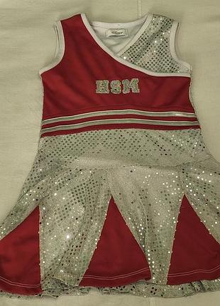 Disney store hsm - детское платье для черединга с яркими серебристыми вставками из пайеток - 5-6 лет, рост -116 см