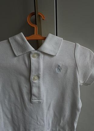 Боді біле  polo ralph lauren  1-3 міс 2