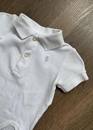 Боді біле  polo ralph lauren  1-3 міс