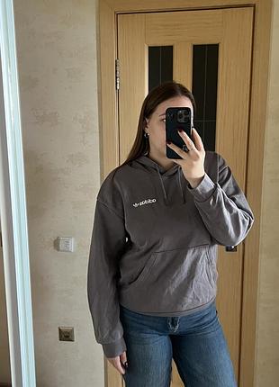 Жіноче худі adidas оригінал, сіре, розмір s-m