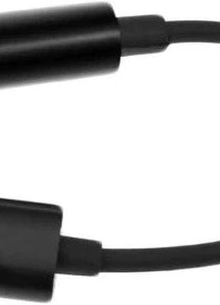 Кабель переходник ds type-c 3.5 аудио aux адаптер для наушников черный