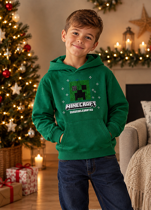 Новое теплое худи minecraft на 7-8 лет
