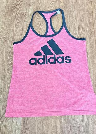 Яскраво-рожева спортивна майка adidas