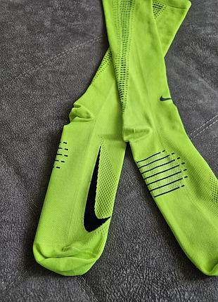 Шкарпетки nike elite compression over-the-calf running socks салатовий 2