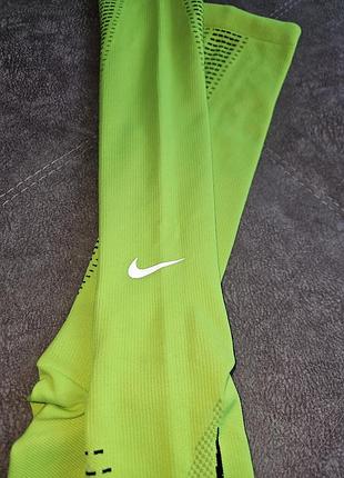 Шкарпетки nike elite compression over-the-calf running socks салатовий 3