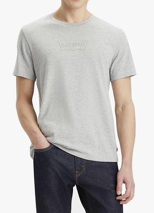 Levis сірого кольору s standard логотип вишивка
