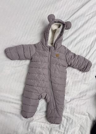 Зимовий комбінезон для малюків h&m сірий