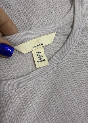 Лонгслив с шелком h&m premium 3