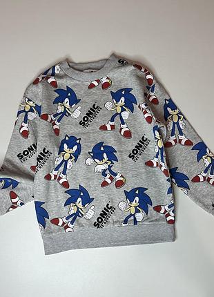 Новый утепленный классный яркий хорошего качества свитшот sonic