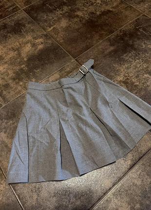 Спідниця для дівчинки zara плісе сіра, 13-14р