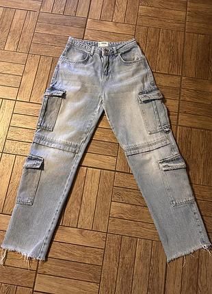 Джинси унісекс tally weijl denim collection блакитні eur 34 (xs)