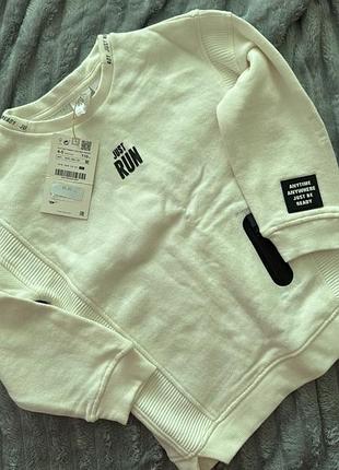 Белый детский свитшот от zara