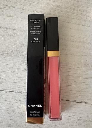 Зволожуючий блиск для губ chanel rouge coco gloss у відтінку 728