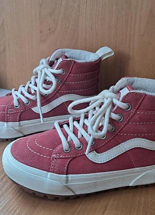 Детские высокие утепленные кеды vans р30 2