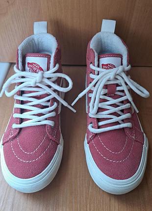 Детские высокие утепленные кеды vans р30 3