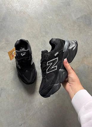 Кросівки чоловічі new balance 9060 goretex black white termo