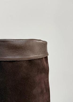 Premium! женские коричневые сапоги на шпильке демисезонные деми сапоги на флисе весна осень 9