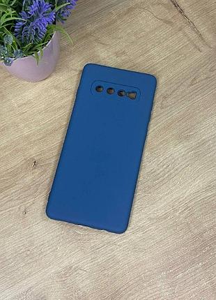 Чeхол samsung s10 + plus синий