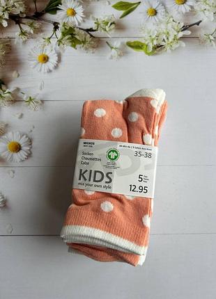Детские носки на девочку от migros, размеры 35-38 (8-10 лет)