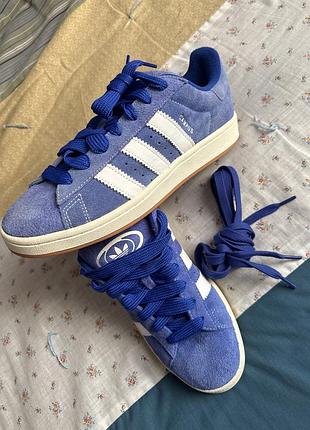 Кросівки чоловічі adidas campus сині замшеві