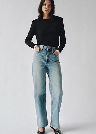 Джинси zw collection straight fit з високою посадкою