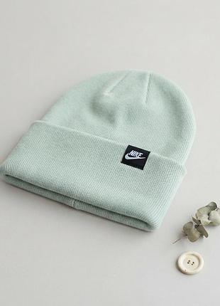 Трикотажна дитяча шапка в рубчик з відворотом найк nike 48 50 см для хлопчика і дівчинки розпродаж